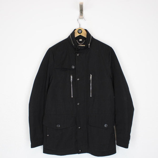 Burberry London Black Full Zip Nova Check Lined Jacket