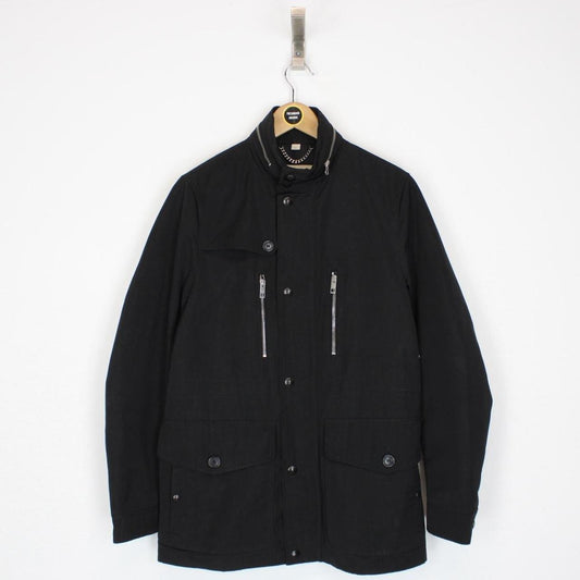 Burberry London Black Full Zip Nova Check Lined Jacket