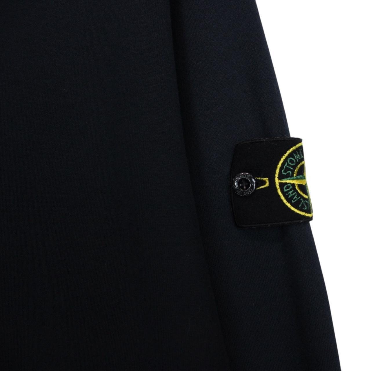 Stone Island SS 2022 Navy Blue 1/4 Zip Cotton Sweatshirt Jumper