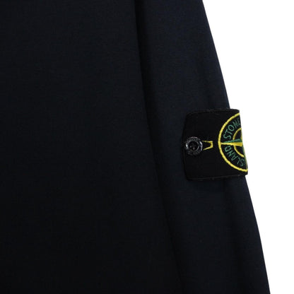 Stone Island SS 2022 Navy Blue 1/4 Zip Cotton Sweatshirt Jumper