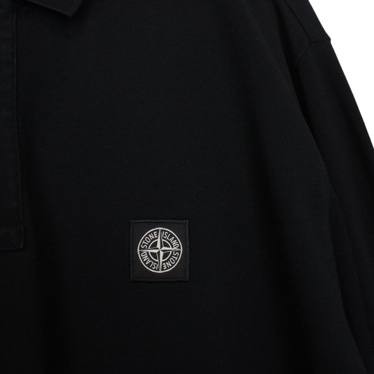 Stone Island AW 2014 Black Long Sleeve Compass Polo Shirt