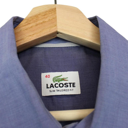 Lacoste Blue Long Sleeve Cotton Shirt