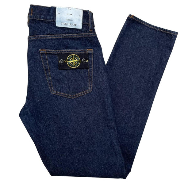 Stone Island AW 2018 Navy Blue Skinny Fit Denim Jeans
