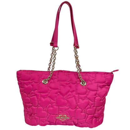 Love Moschino Pink Heart Quilted Tote Bag