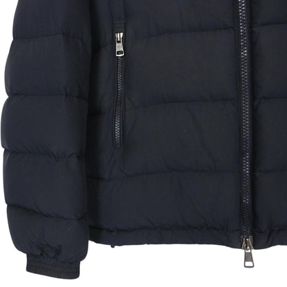 Moncler Brique Navy Blue Full Zip Hooded Down Jacket