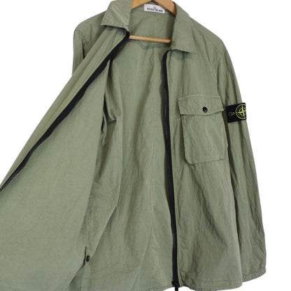 Stone Island SS 2019 Green Full Zip Cotton/Nylon Overshirt Jacket