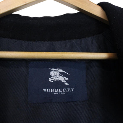 Vintage Burberry London Navy Blue Nova Check Lined Wool Jacket