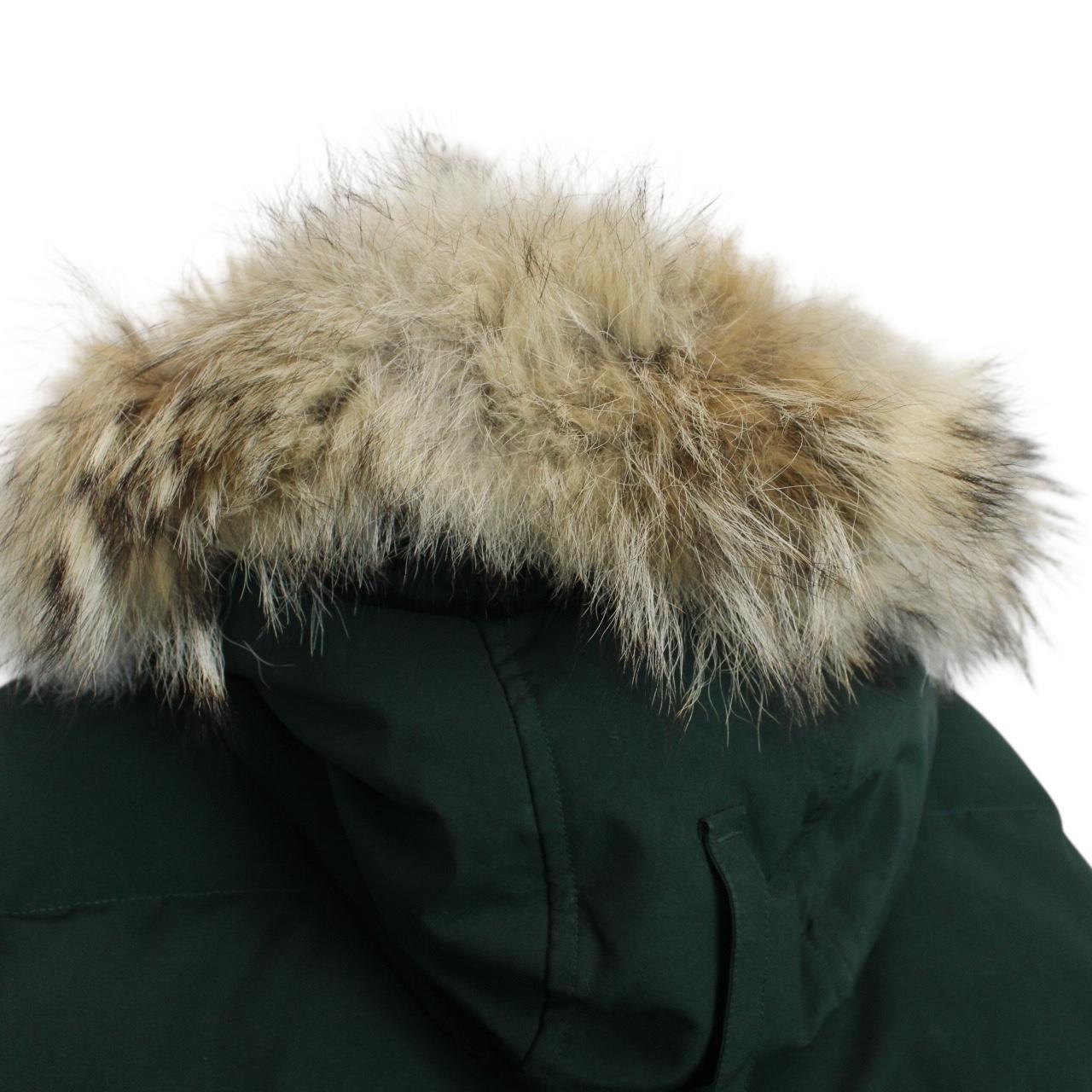 Canada Goose Spruce Green Carson Parka Down Coat with Fur Trim