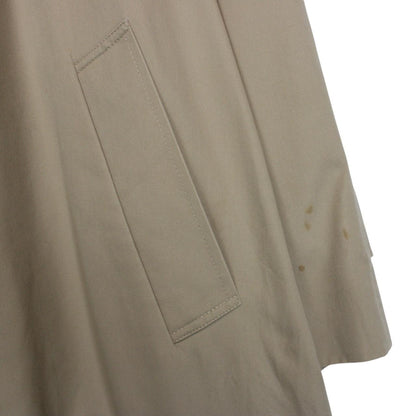 Vintage 90s Aquascutum Tan Brown House Check Aqua 5 Single Breasted Trench Coat