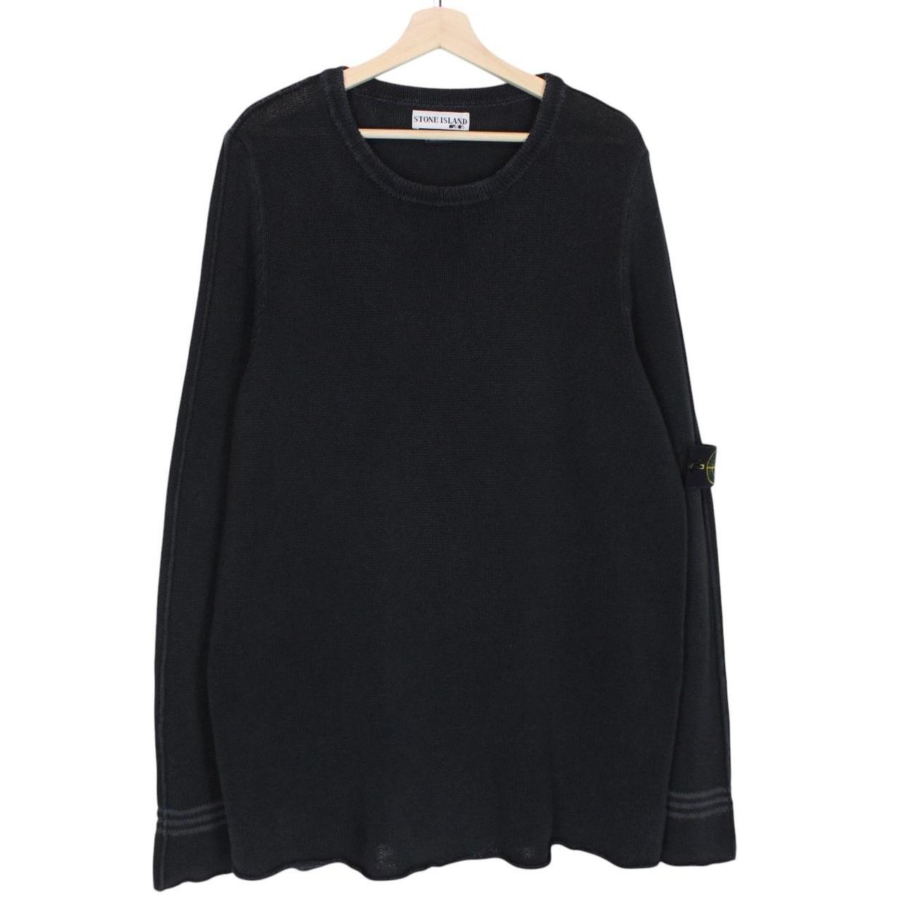 Vintage Stone Island Navy Blue Cotton Knit Jumper