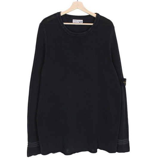 Vintage Stone Island Navy Blue Cotton Knit Jumper
