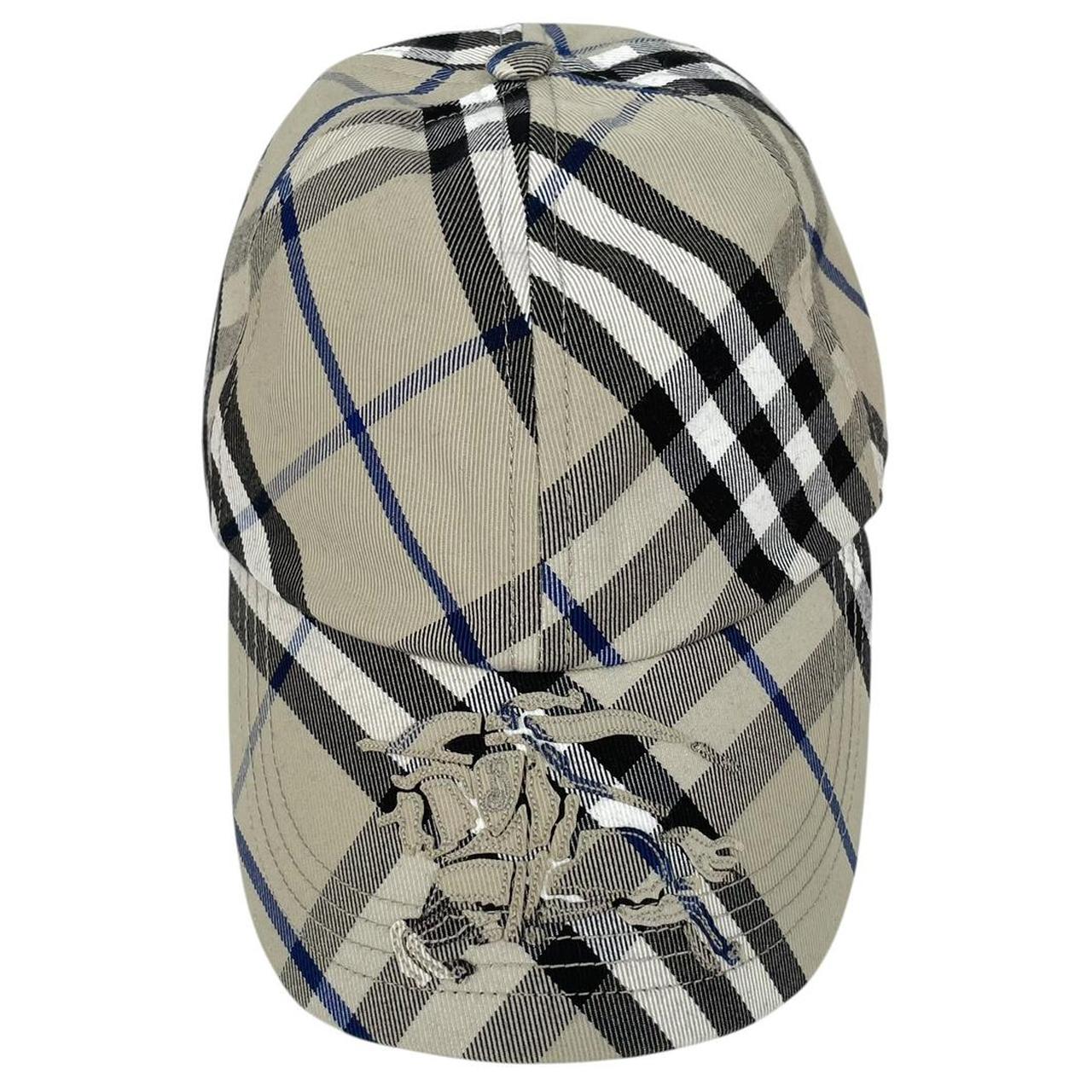 Burberry Beige Nova Check EKD Logo Embroidered Baseball Cap
