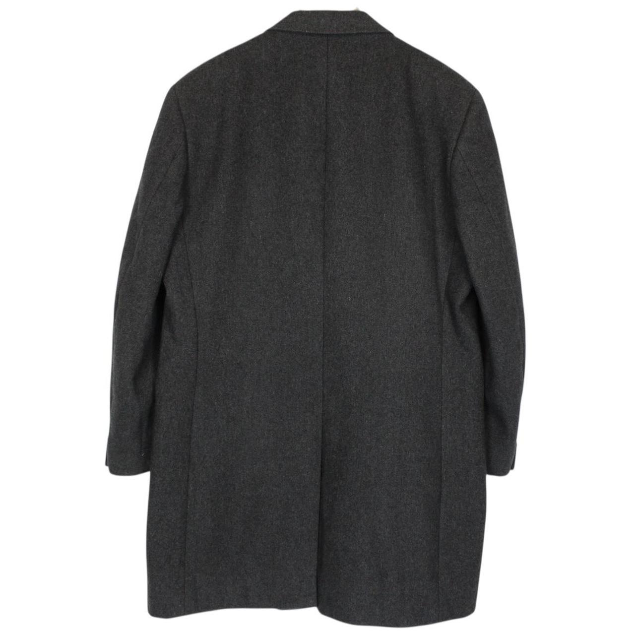 Vintage 90s Burberry Dark Grey Wool and Camelhair Overcoat