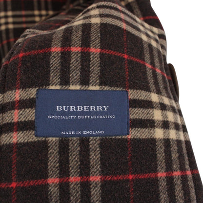Vintage Burberry London Brown Nova Check Wool Duffle Coat