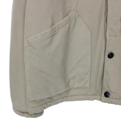 Vintage Stone Island AW 2000 Beige Cotton Quilted Hooded Jacket