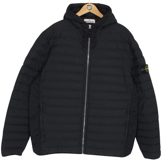 Stone Island AW 2020 Black Loom Woven Chambers Stretch Nylon TC Down Jacket