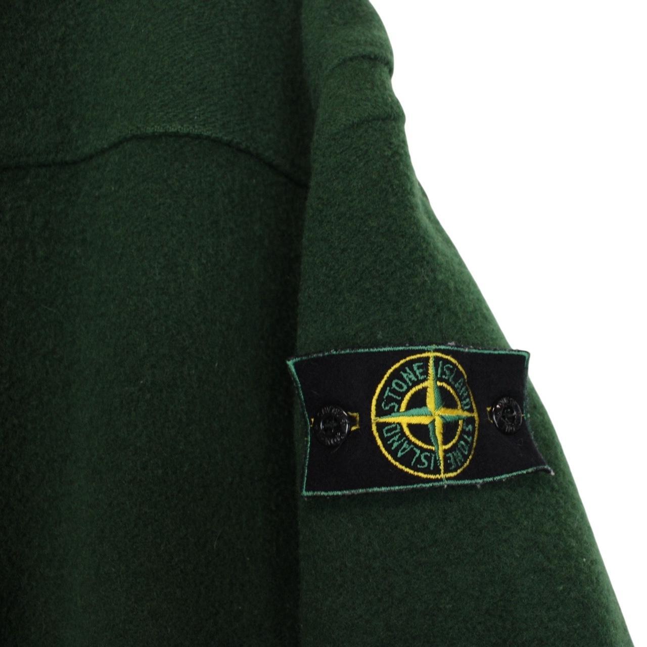 Vintage Stone Island AW 1986 Green Heavyweight Wool Montgomery Duffle Coat