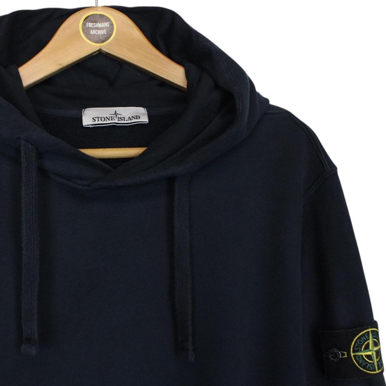 Stone Island SS 2024 Navy Blue Cotton Hoodie Jumper