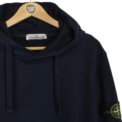 Stone Island SS 2024 Navy Blue Cotton Hoodie Jumper