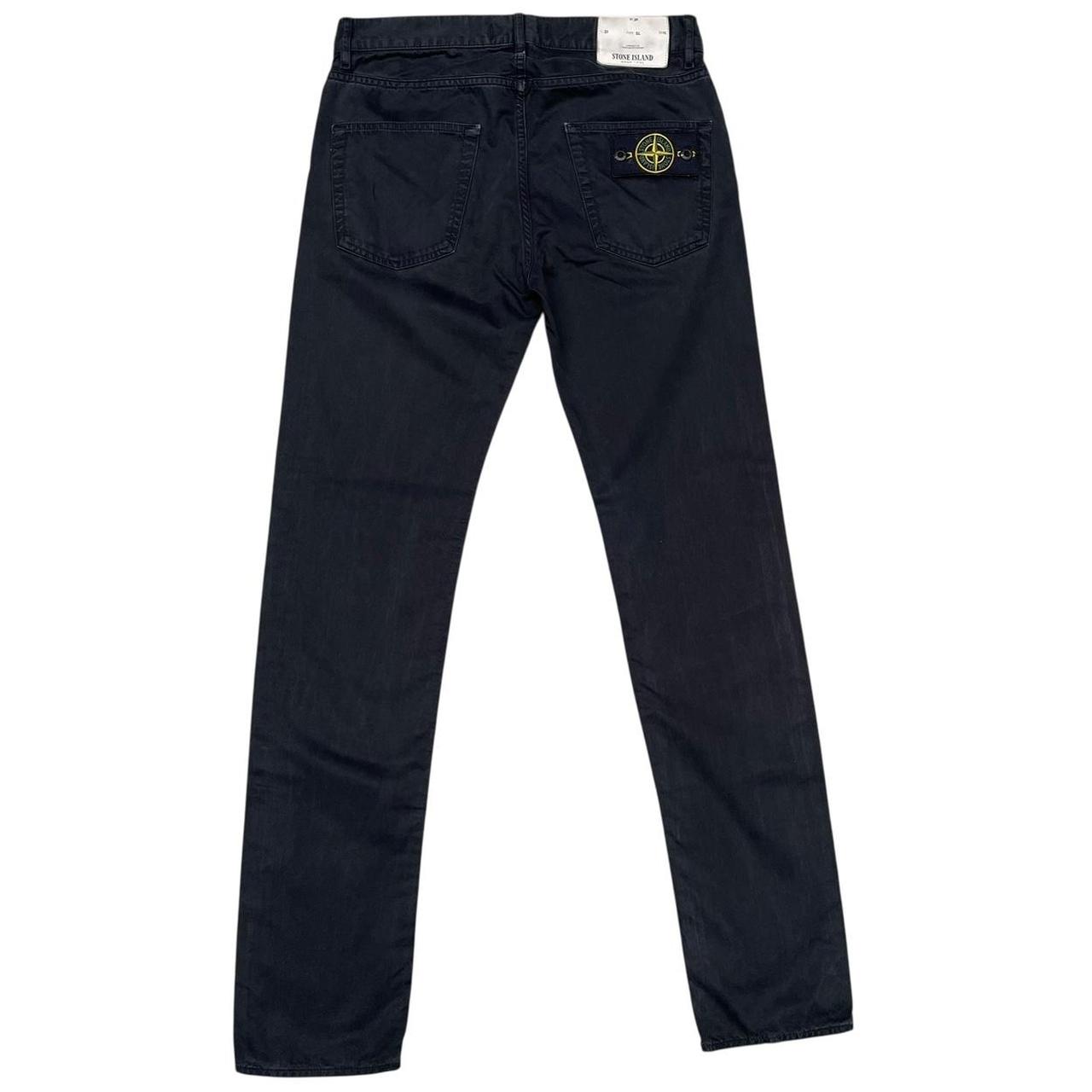Stone Island AW 2018 Black Slim Fit Cotton Trousers
