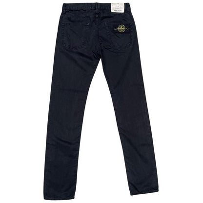 Stone Island AW 2018 Black Slim Fit Cotton Trousers
