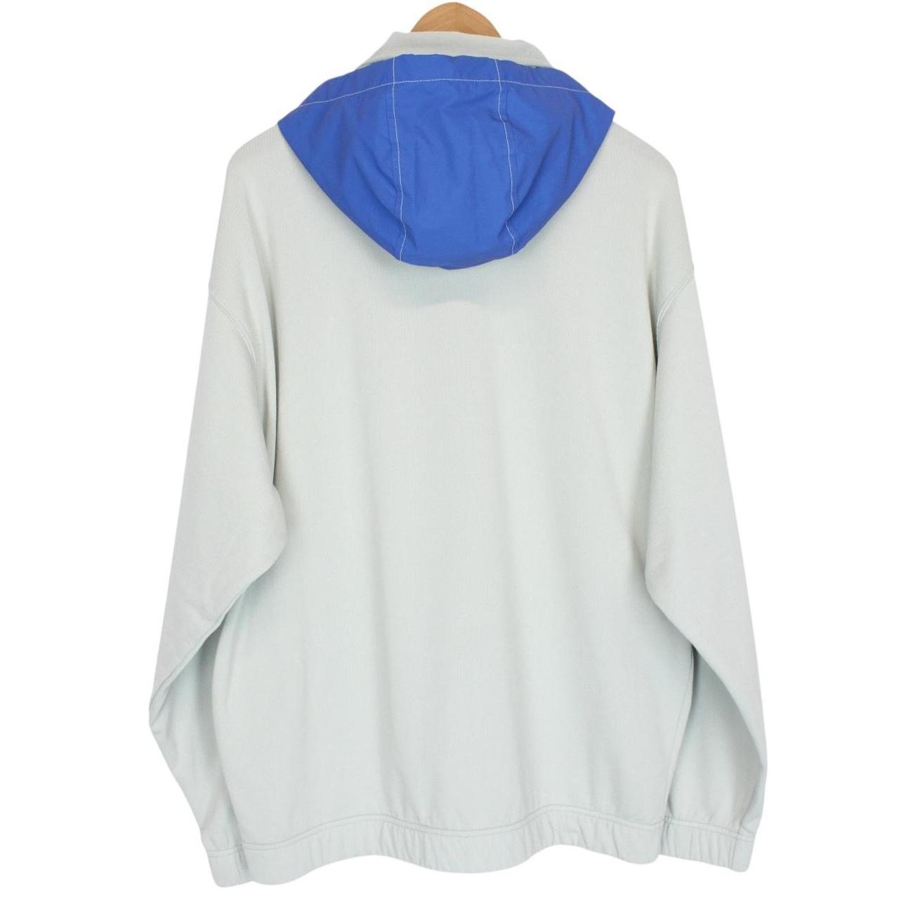 Stone Island Marina SS 2023 Light Blue Plated Dyed Cotton Nylon Hoodie Jumper