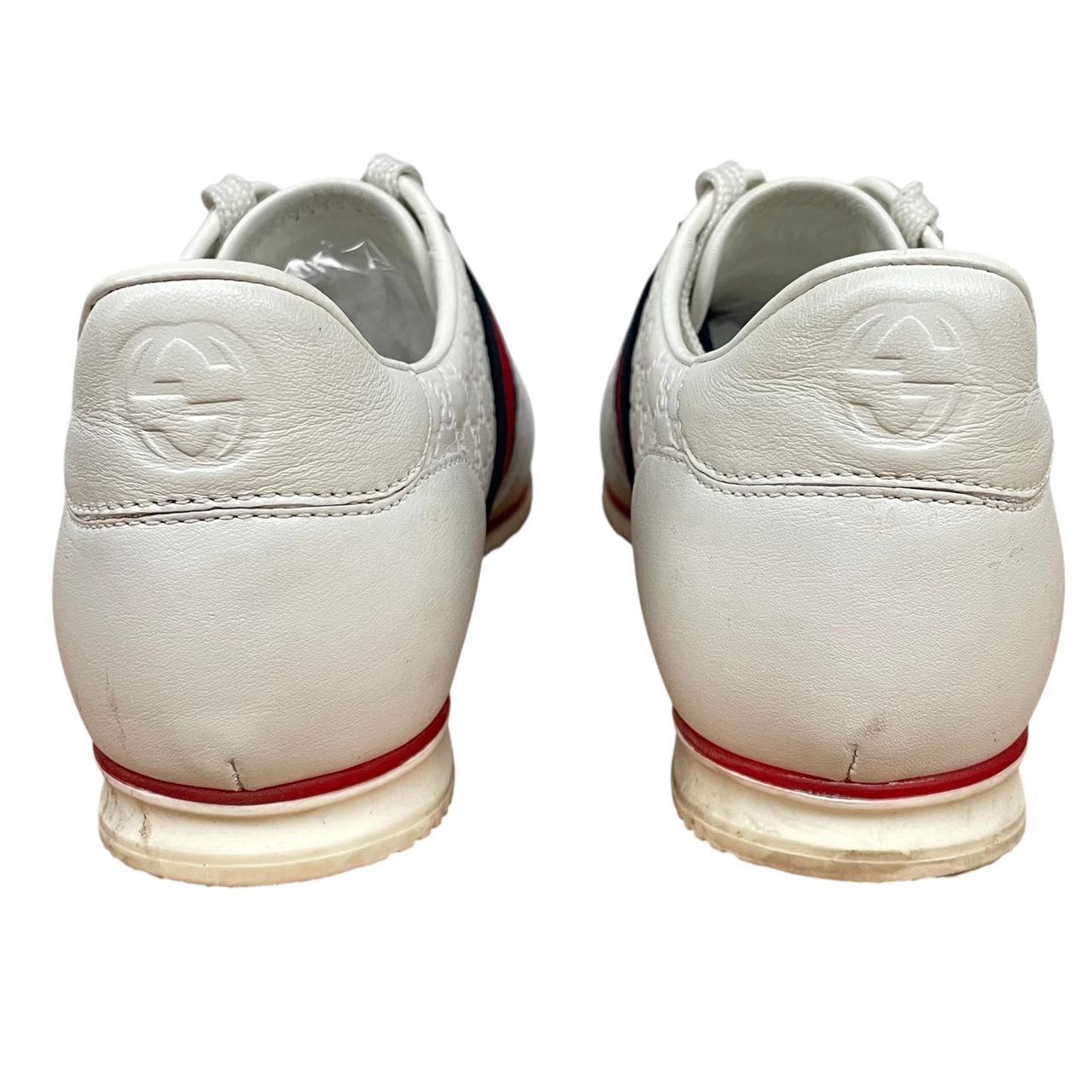 Gucci Ace White Leather Guccisima Monogram Trainers
