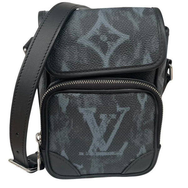 Louis Vuitton LV Monogram Black Canvas Pastel Nano Amazon Messenger Bag