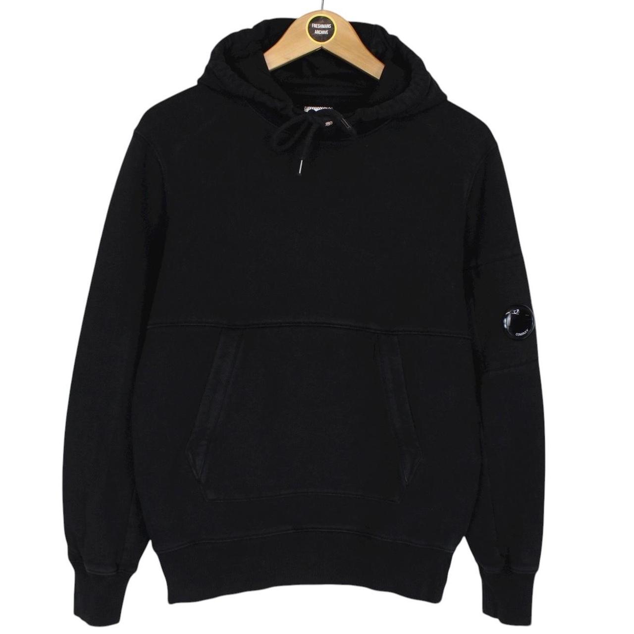 CP Company Black Cotton Lens Hoodie Jumper