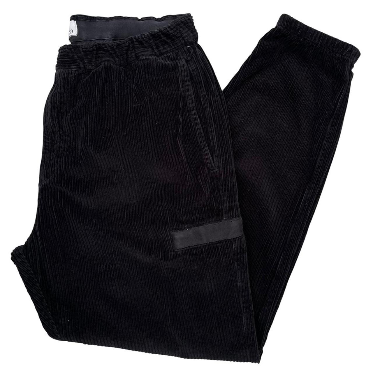 Stone Island AW 2020 Black RE Fit Cotton Corduroy Cargo Trousers