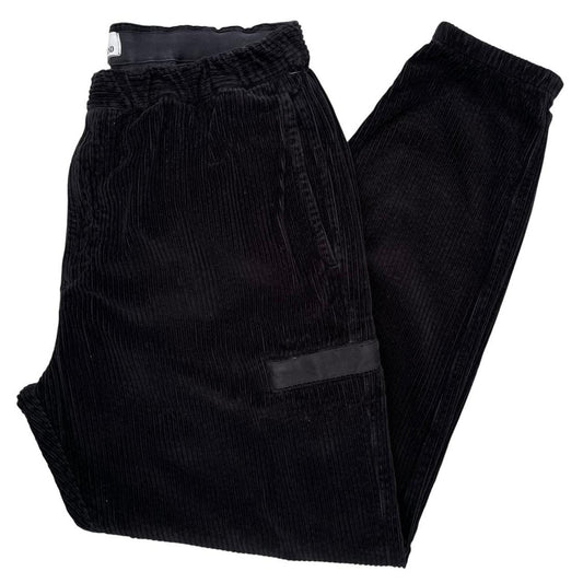 Stone Island AW 2020 Black RE Fit Cotton Corduroy Cargo Trousers
