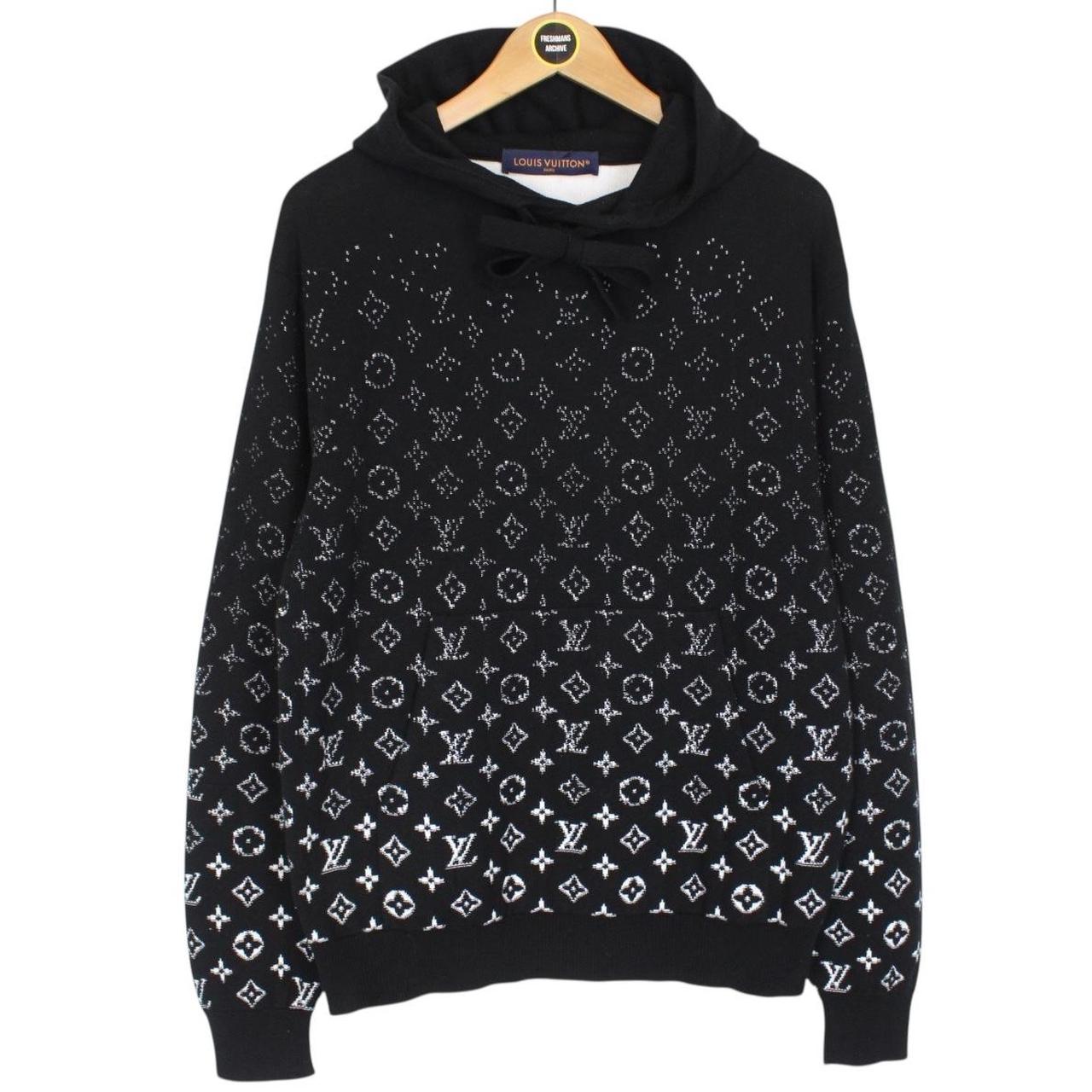 Louis Vuitton Black and White Monogram Gradient Hoodie Jumper