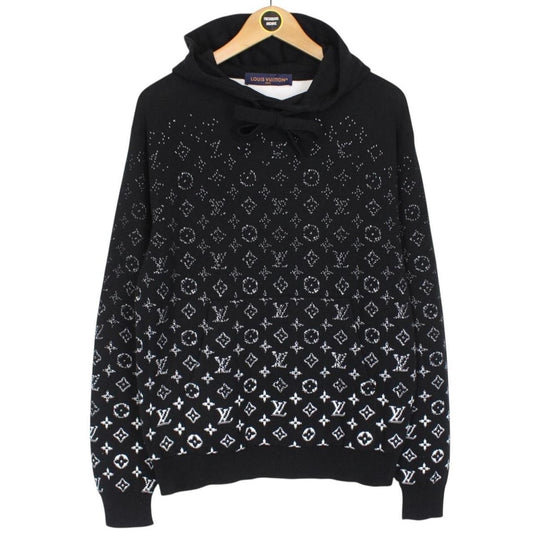 Louis Vuitton Black and White Monogram Gradient Hoodie Jumper