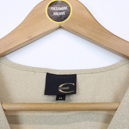 Just Cavalli Gold Sparkly Vest Top