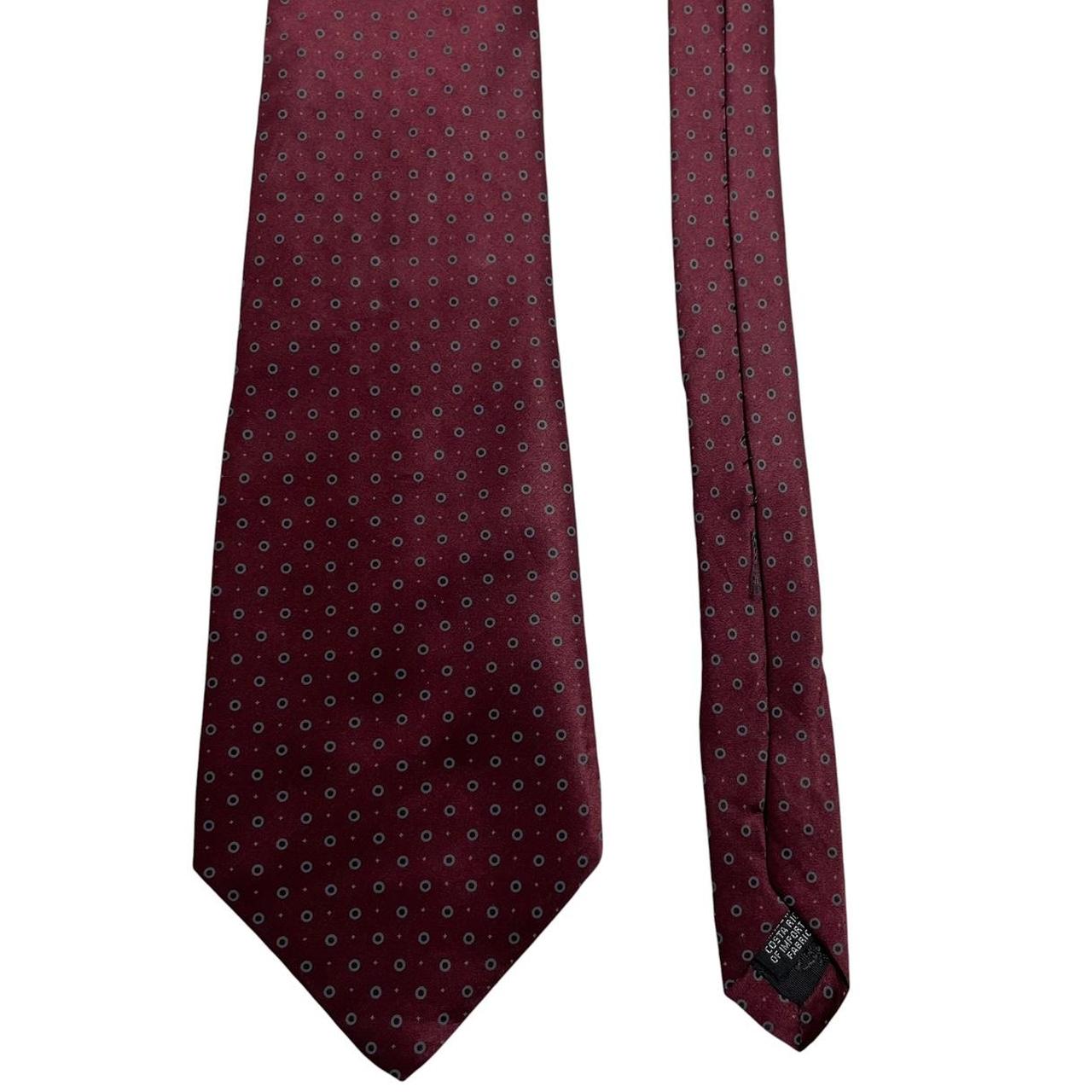Vintage DKNY Burgundy Circle Silk Tie