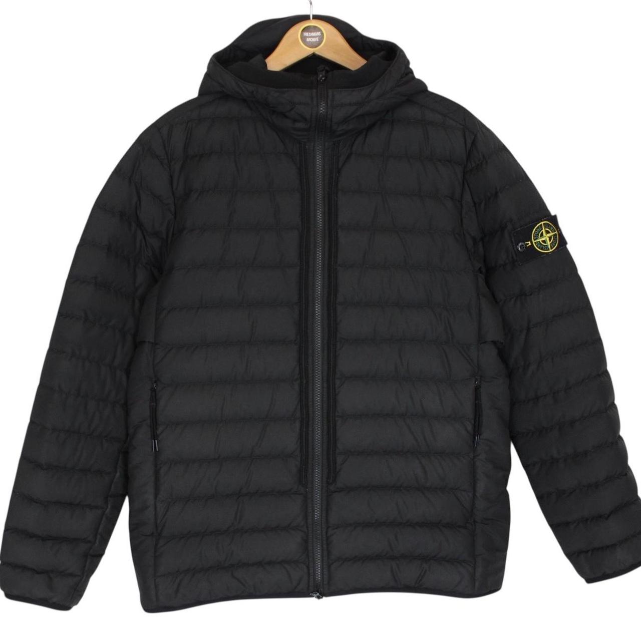 Stone Island AW 2021Black O-Cotton R-Nylon Tela Down Jacket