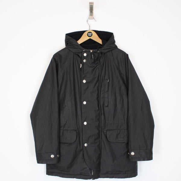 Vintage 90s Giorgio Armani Black Hooded Jacket