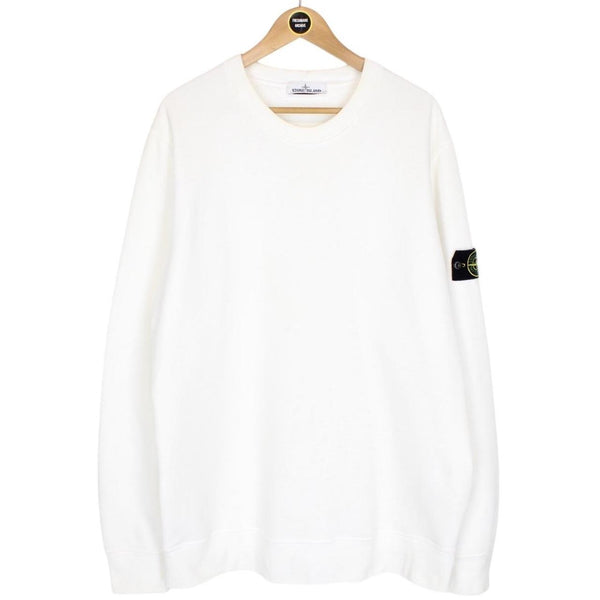 Stone Island AW 2021 White Cotton Sweatshirt Jumper