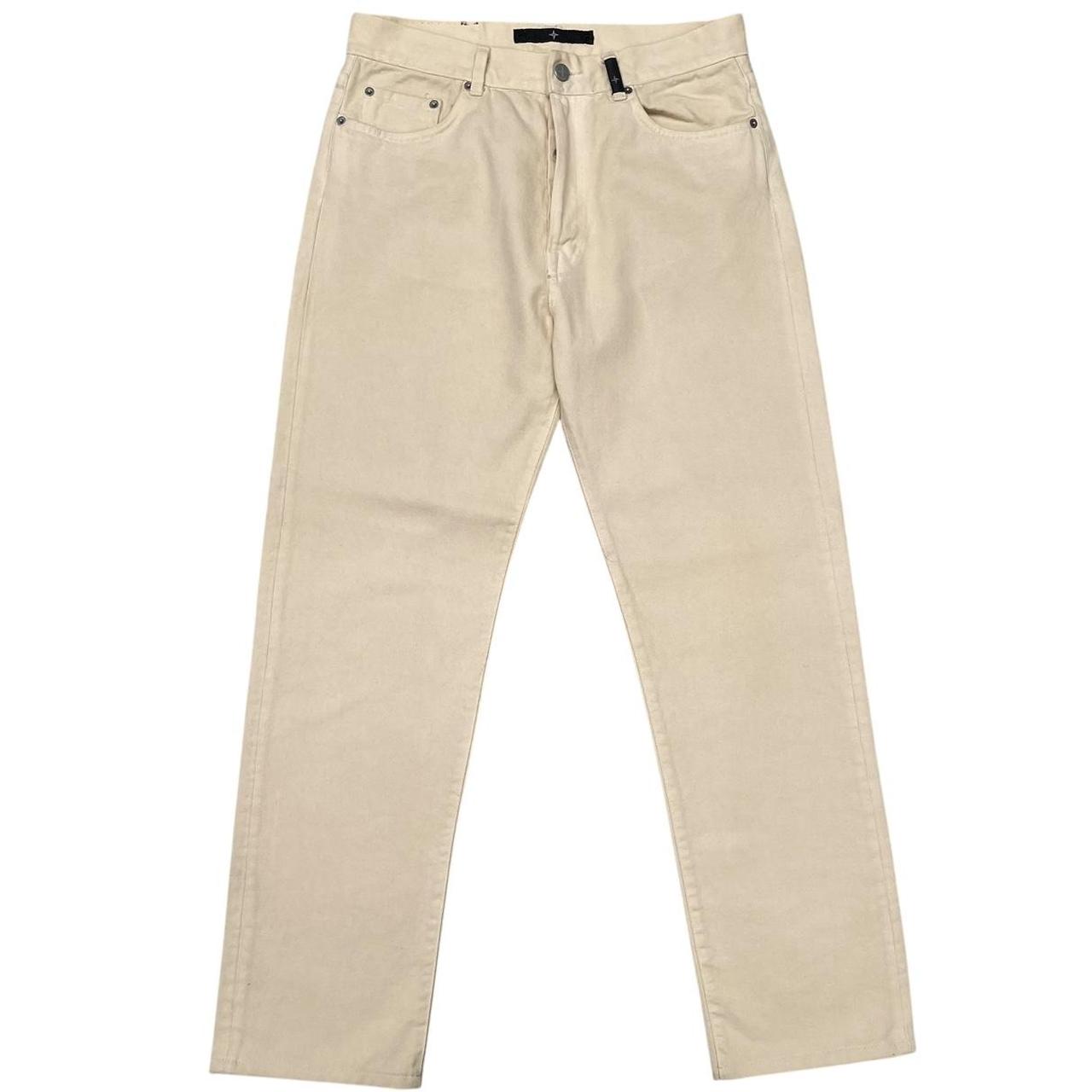 Vintage Stone Island AW 2001 Beige Straight Leg Fit Denim Jeans