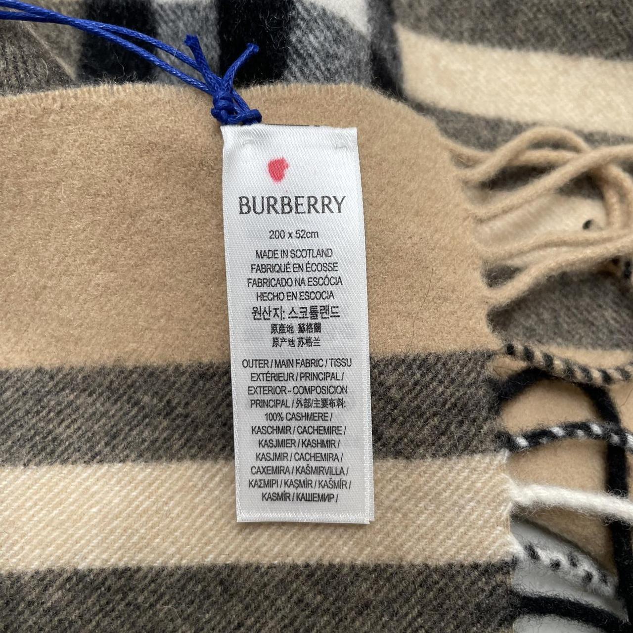 Burberry Beige Archive Nova Check Wide Cashmere Scarf