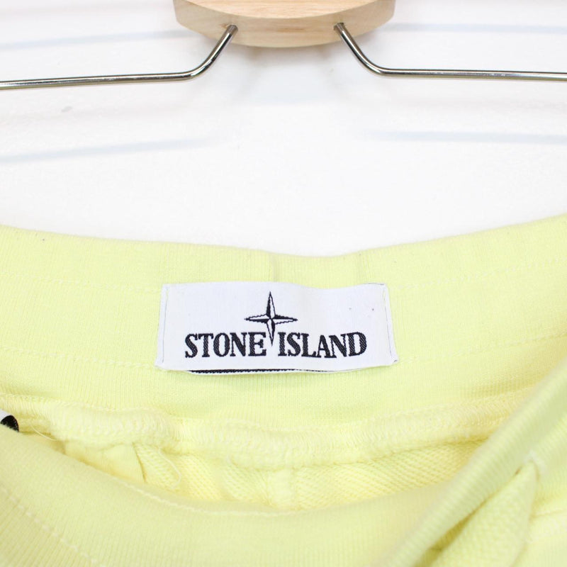Stone Island SS 2021 Yellow Cotton Jogger Shorts