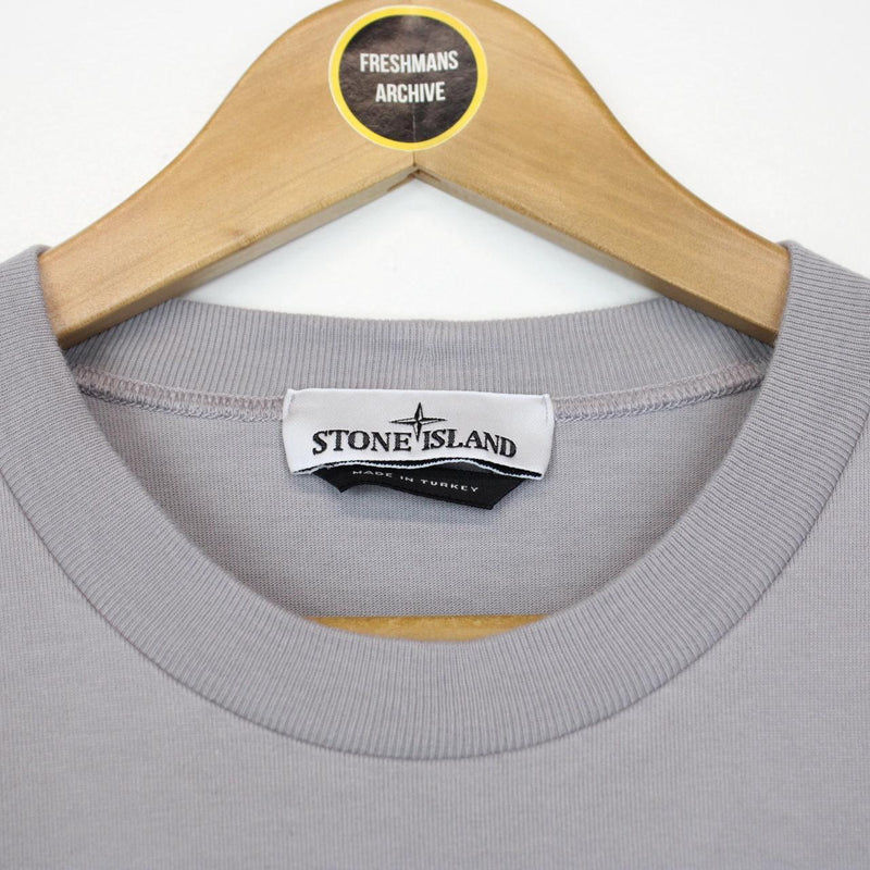 Stone Island SS 2024 Grey Cotton Sweatshirt Jumper