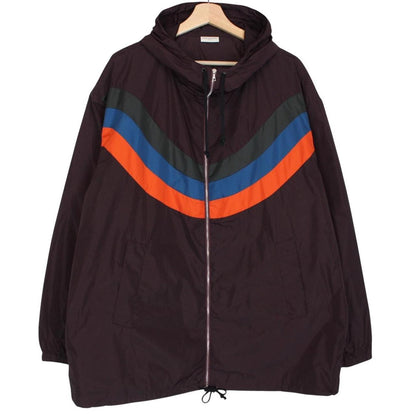 Dries Van Noten x Verner Panton Burgundy Full Zip Windbreaker Jacket
