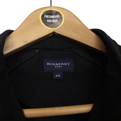 Burberry Golf Black and Beige Nova Check Full Zip Fleece Jumper