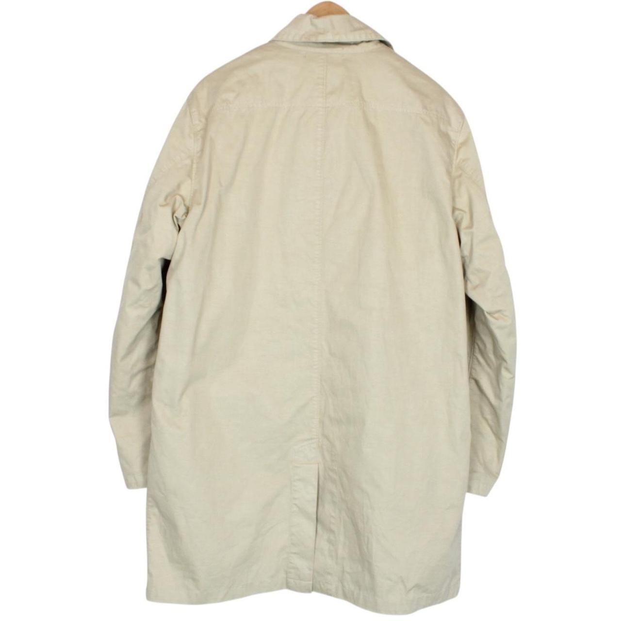 Stone Island AW 2012 Beige Raso Gommato Vinyl Cover Coat with Dutch Rope Lining