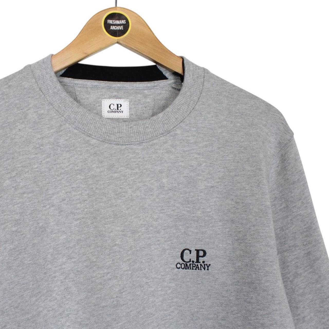 CP Company Grey Diagonal Raised Fleece Cotton Sweatshirt