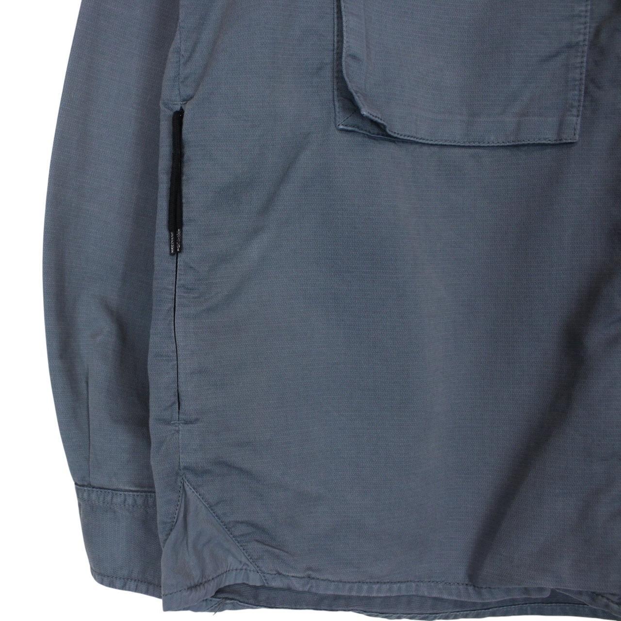 Stone Island AW 2014 Blue Supima Cotton Twill Stretch-TC Hooded Jacket