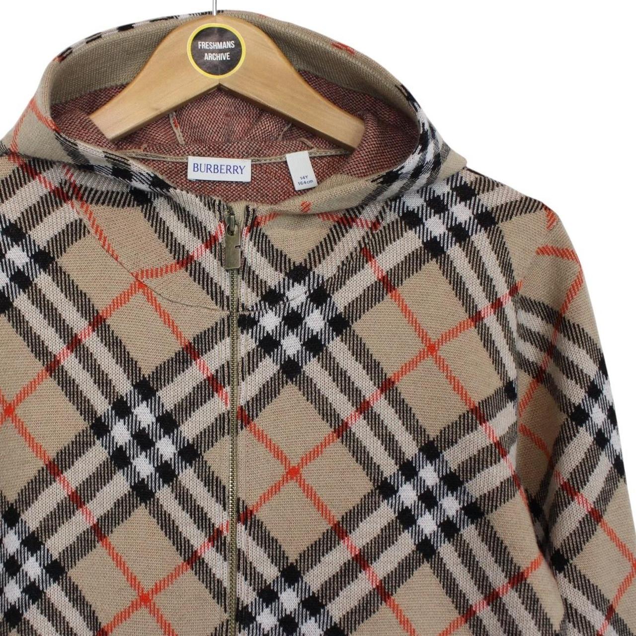 Burberry Tan Brown Archive Nova Check Full Zip Hoodie Jumper