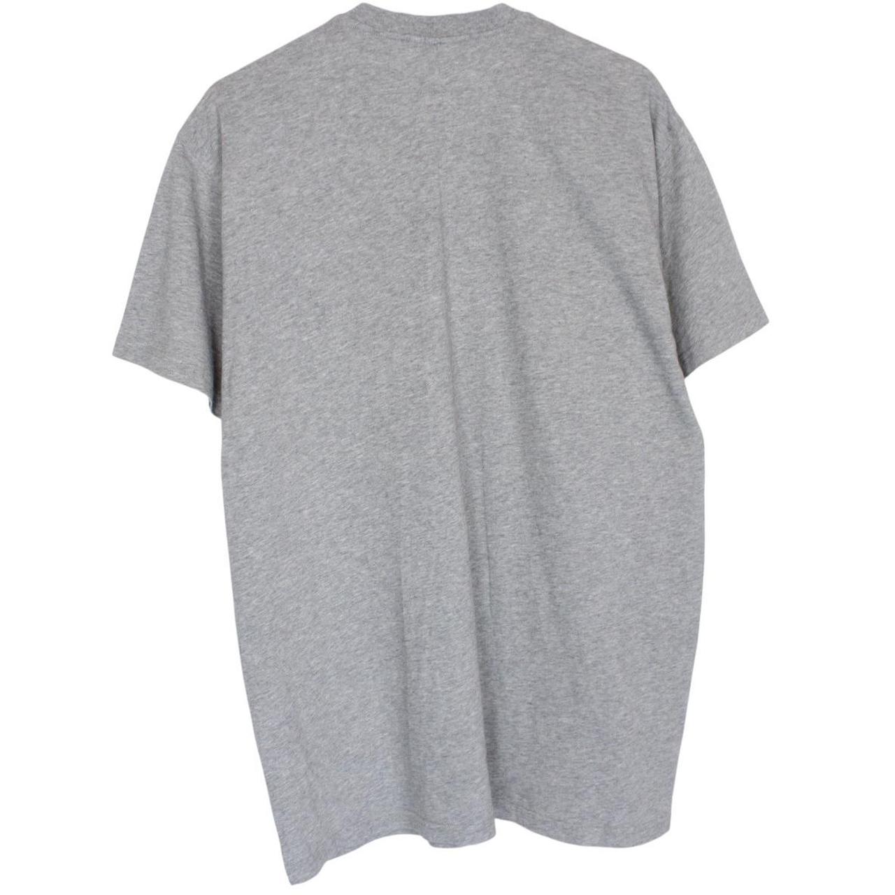 Givenchy grey cotton t-shirt featuring oversized Rottweiler print and pocket detail.