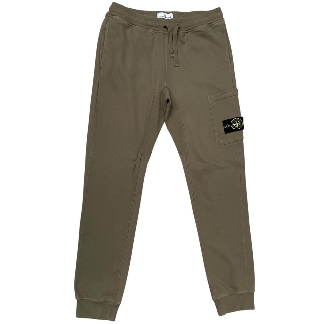 Stone Island AW 2018 Khaki Green Cotton Tracksuit Bottoms / Joggers